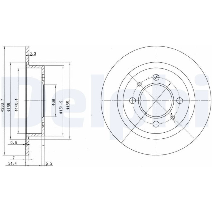Delphi BG3126 Bremsscheibe