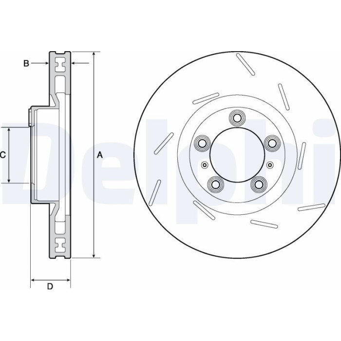 Delphi BG9127C Bremsscheibe Delphi BG9127C Bremsscheibe
