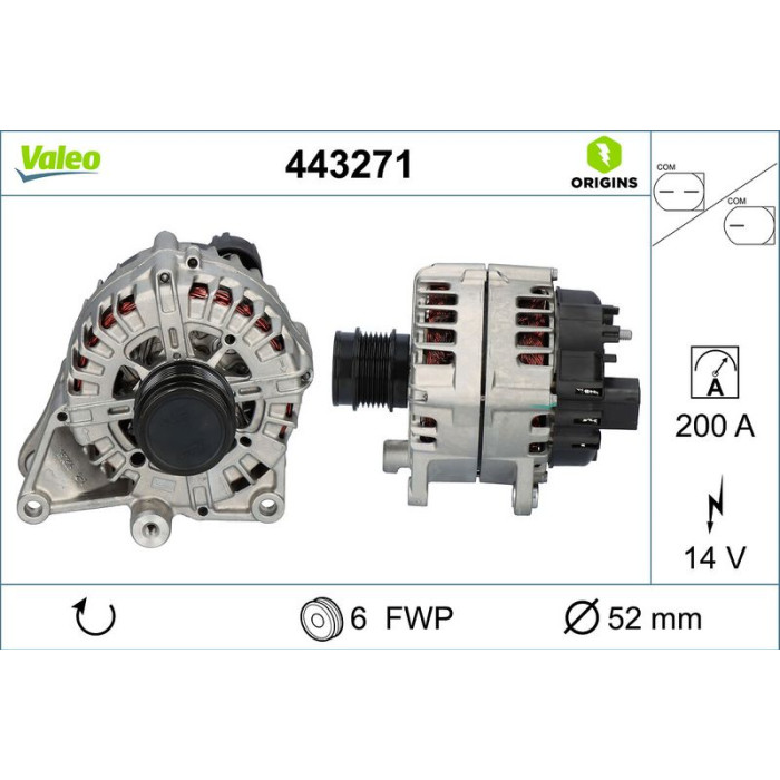 Valeo 443271 Generator ORIGINS Valeo 443271 Generator ORIGINS
