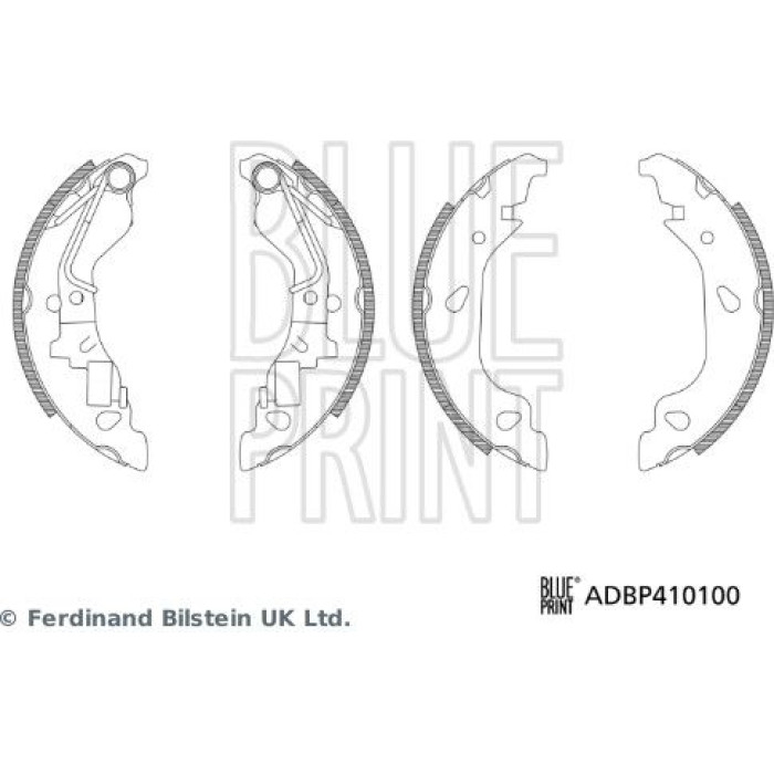Blue Print ADBP410100 Bremsbackensatz Blue Print ADBP410100 Bremsbackensatz