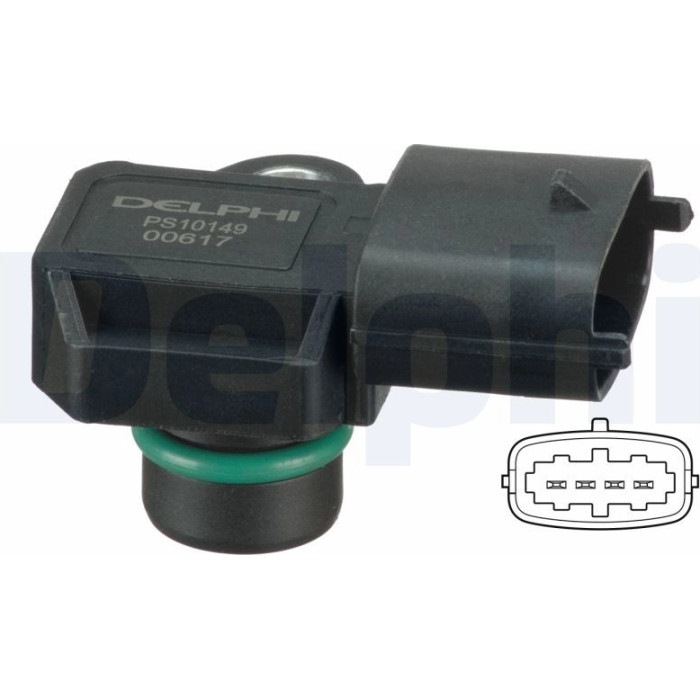 Delphi PS10149 Sensor, Saugrohrdruck Delphi PS10149 Sensor, Saugrohrdruck