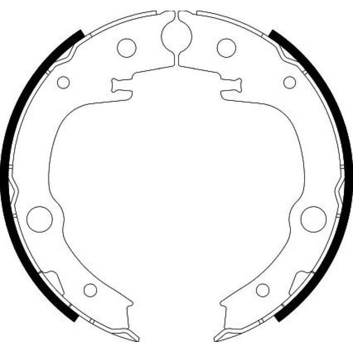 Hella 8DA 355 050-651 Bremsbackensatz, Feststellbremse Hella 8DA 355 050-651 Bremsbackensatz, Feststellbremse