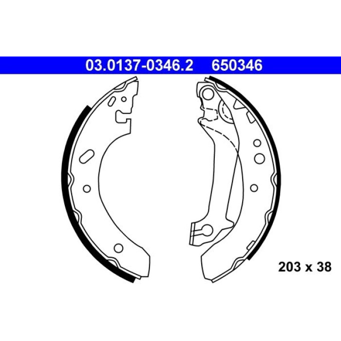 ATE 03.0137-0346.2 Bremsbackensatz