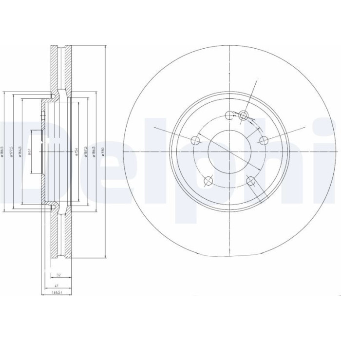 Delphi BG9020 Bremsscheibe Delphi BG9020 Bremsscheibe