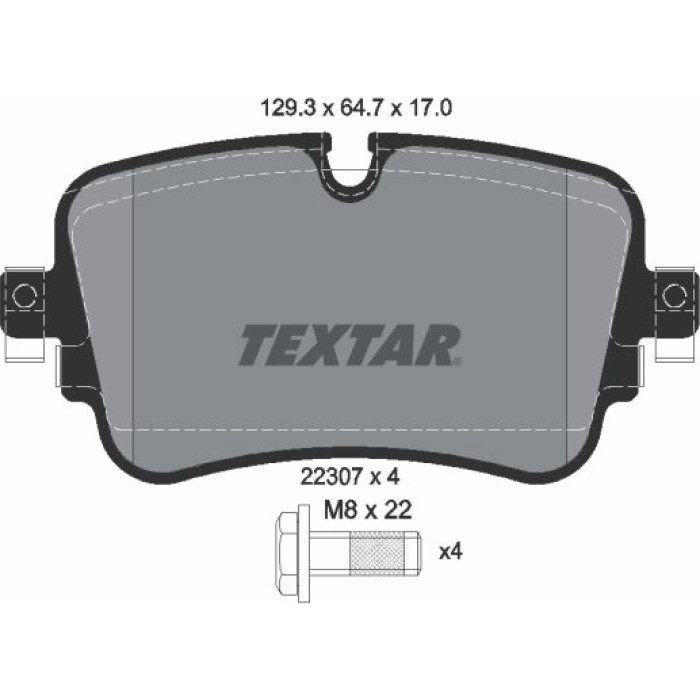 Textar 2230701 Bremsbelagsatz, Scheibenbremse Q+ Textar 2230701 Bremsbelagsatz, Scheibenbremse Q+