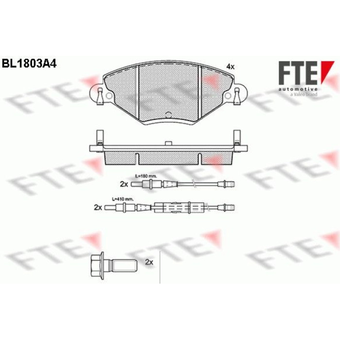 FTE 9010377 Bremsbelagsatz, Scheibenbremse FTE 9010377 Bremsbelagsatz, Scheibenbremse