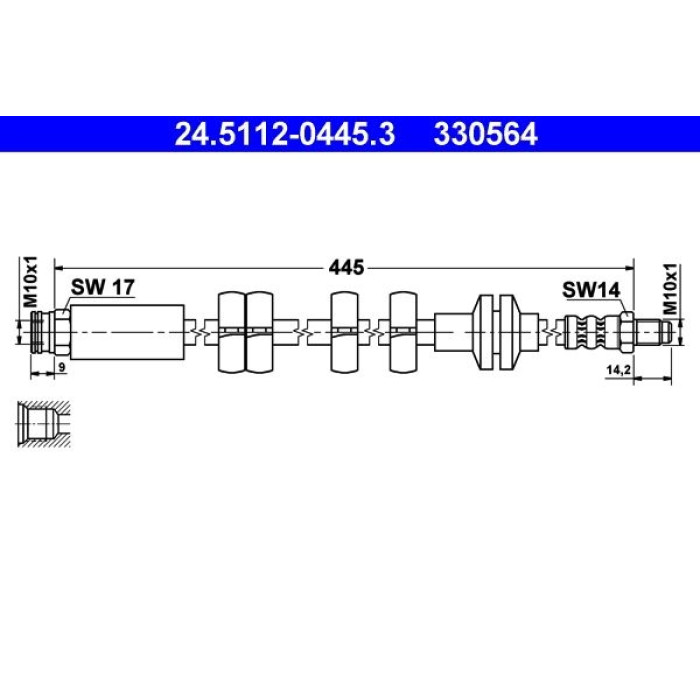 ATE 24.5112-0445.3 Bremsschlauch ATE 24.5112-0445.3 Bremsschlauch