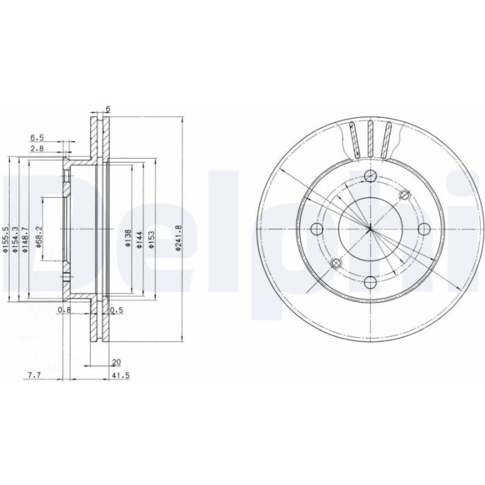 Delphi BG2632 Bremsscheibe