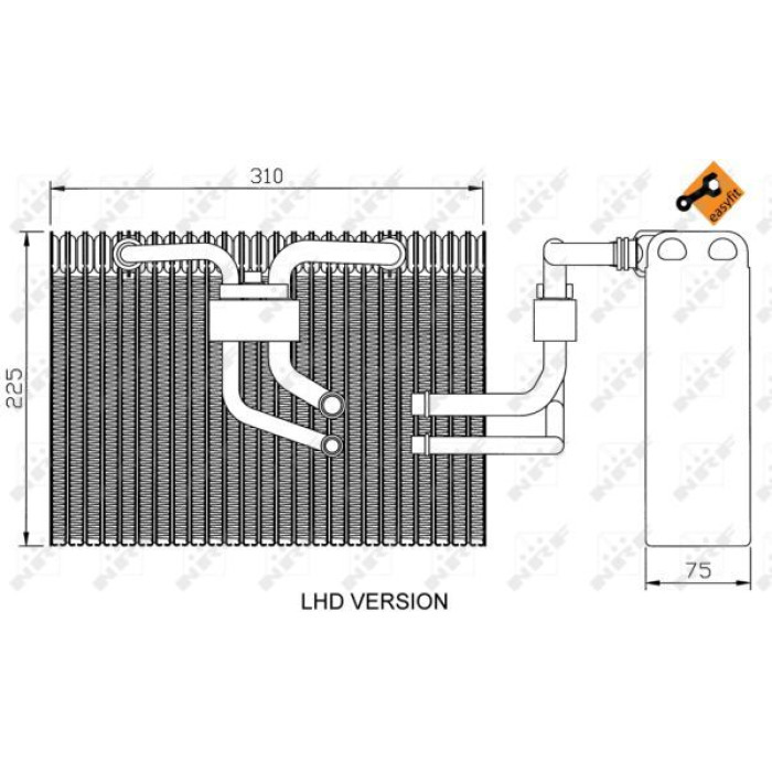 NRF 36100 Verdampfer, Klimaanlage EASY FIT