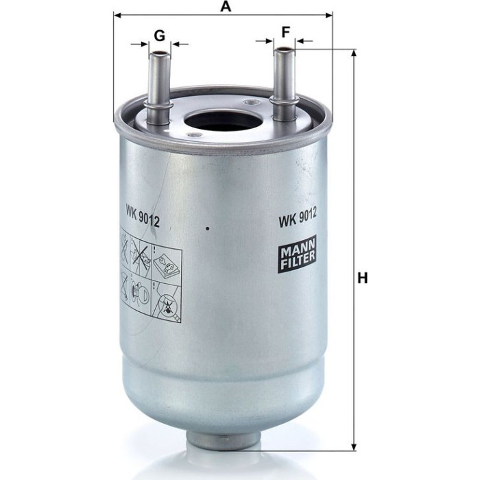 Mann-Filter WK 9012 X Kraftstofffilter Mann-Filter WK 9012 X Kraftstofffilter