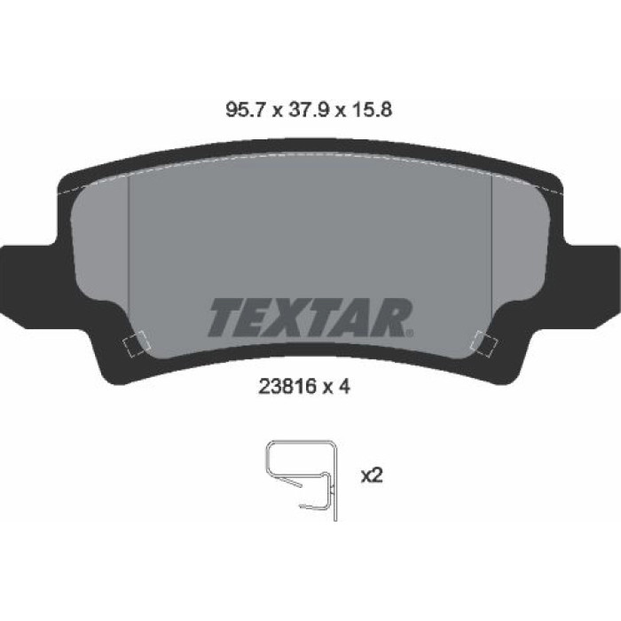 Textar 2381601 Bremsbelagsatz, Scheibenbremse Textar 2381601 Bremsbelagsatz, Scheibenbremse