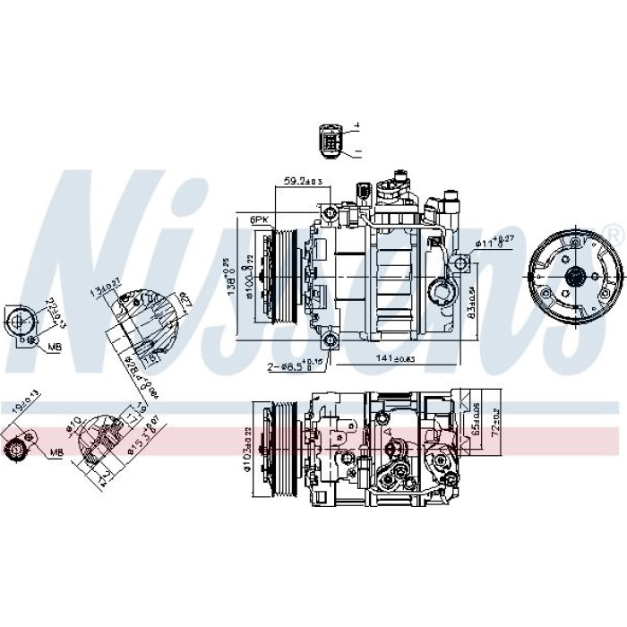 Nissens 89052 Kompressor, Klimaanlage FIRST FIT Nissens 89052 Kompressor, Klimaanlage FIRST FIT