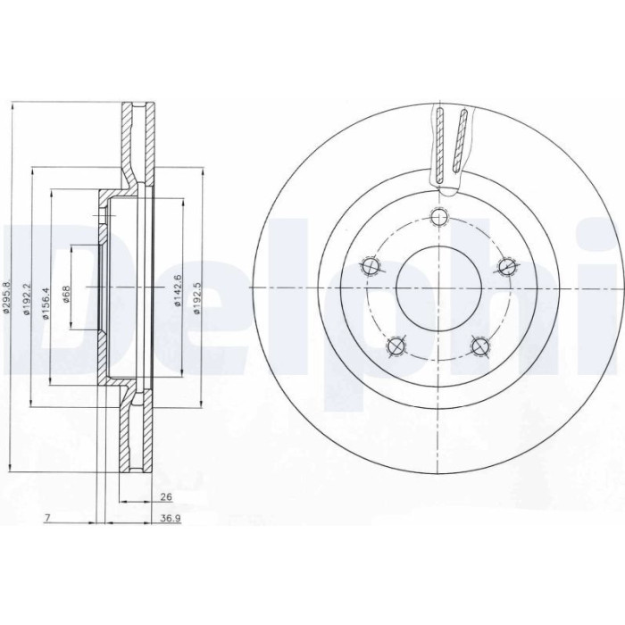 Delphi BG4109 Bremsscheibe Delphi BG4109 Bremsscheibe