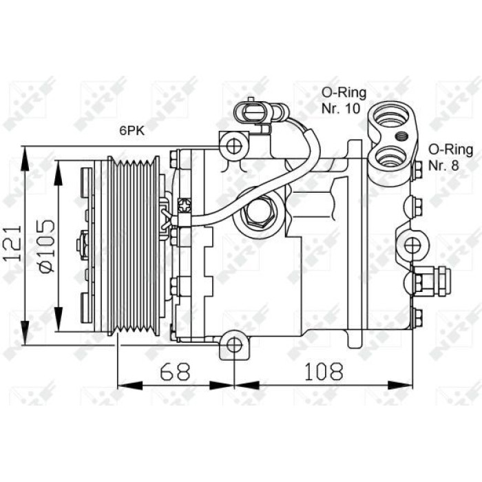 NRF 32232 Kompressor, Klimaanlage mit PAG Kompressoröl EASY FIT NRF 32232 Kompressor, Klimaanlage mit PAG Kompressoröl EASY FIT