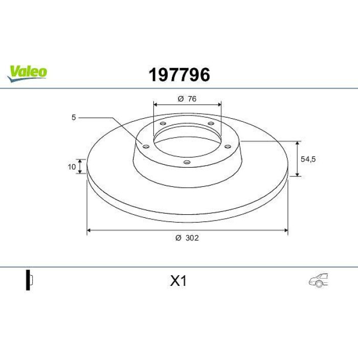Valeo 197796 Bremsscheibe Valeo 197796 Bremsscheibe