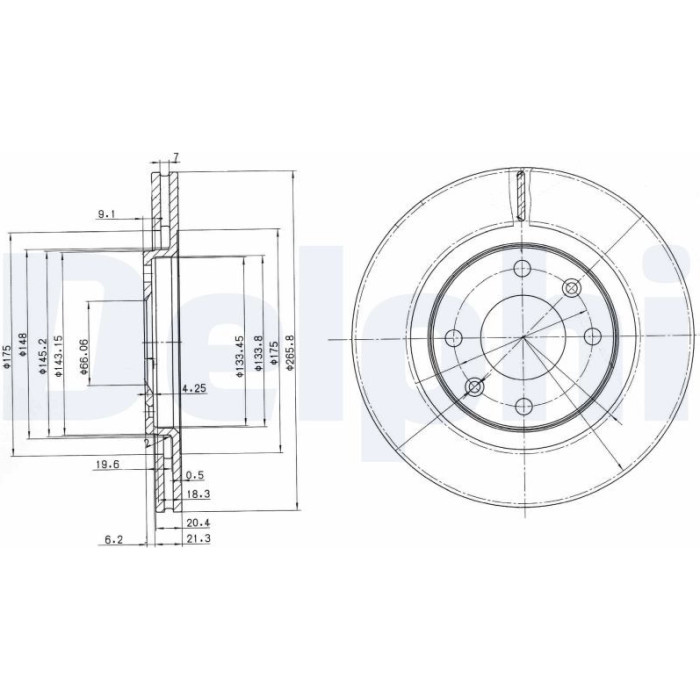 Delphi BG2387C Bremsscheibe