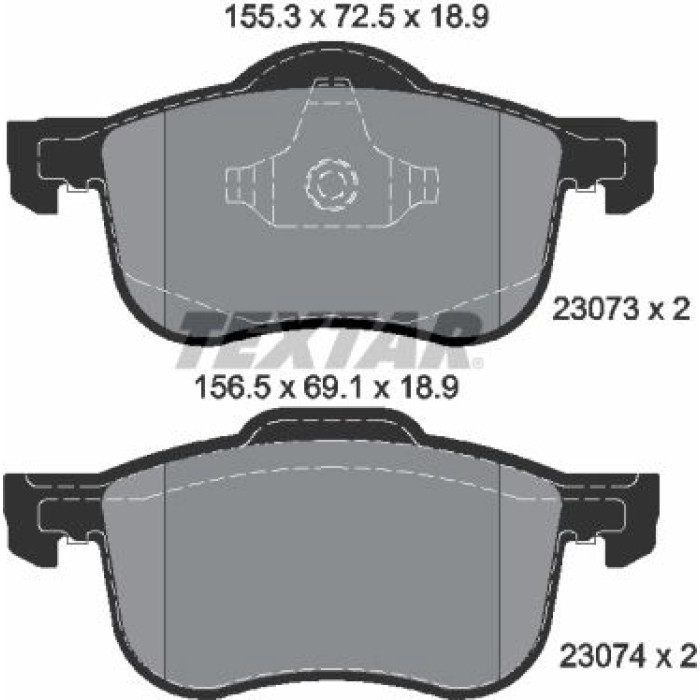 Textar 2307381 Bremsbelagsatz, Scheibenbremse epad Textar 2307381 Bremsbelagsatz, Scheibenbremse epad
