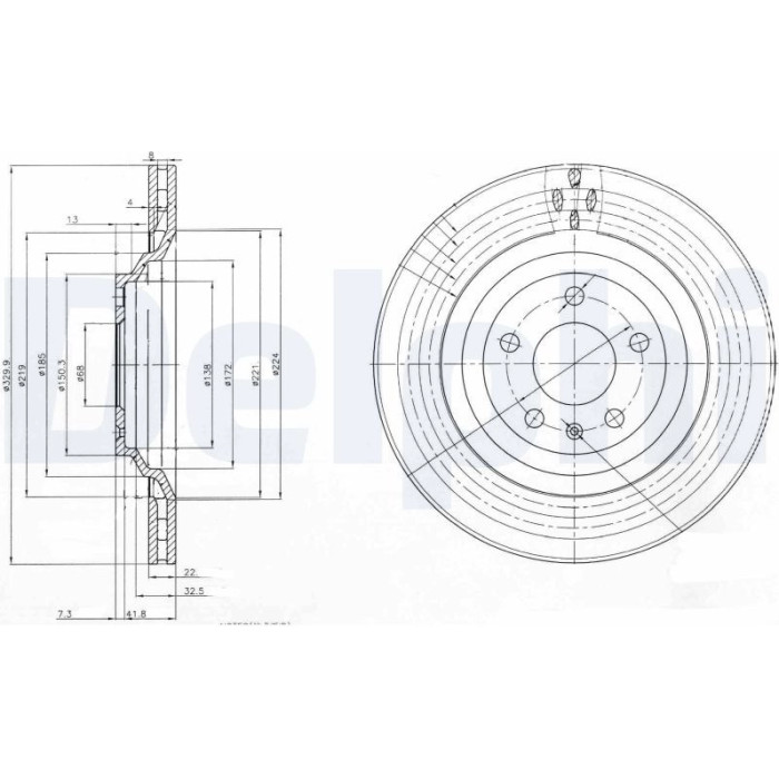 Delphi BG3991 Bremsscheibe Delphi BG3991 Bremsscheibe