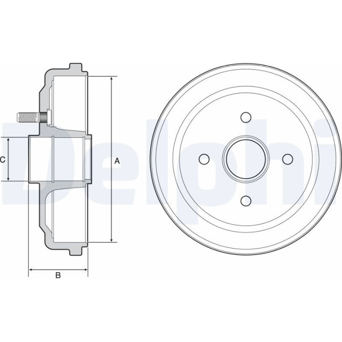 Delphi BF535 Bremstrommel