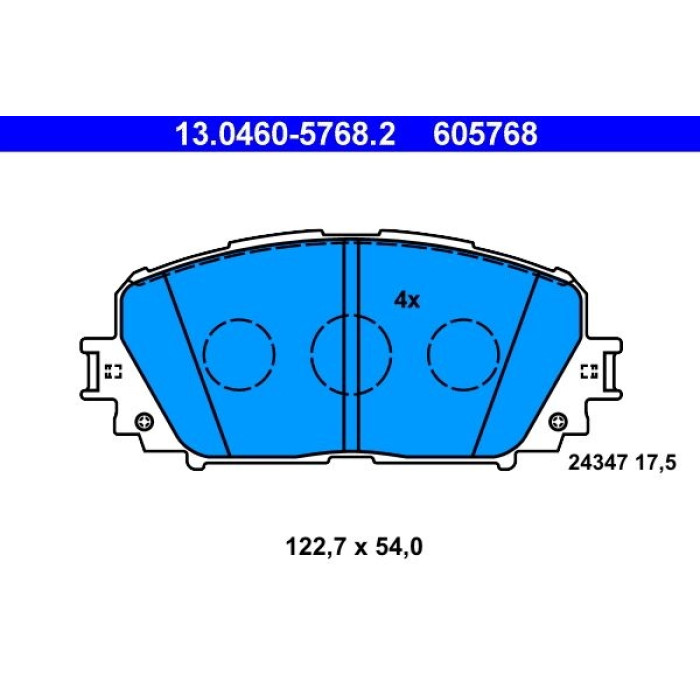 ATE 13.0460-5768.2 Bremsbelagsatz, Scheibenbremse ATE 13.0460-5768.2 Bremsbelagsatz, Scheibenbremse