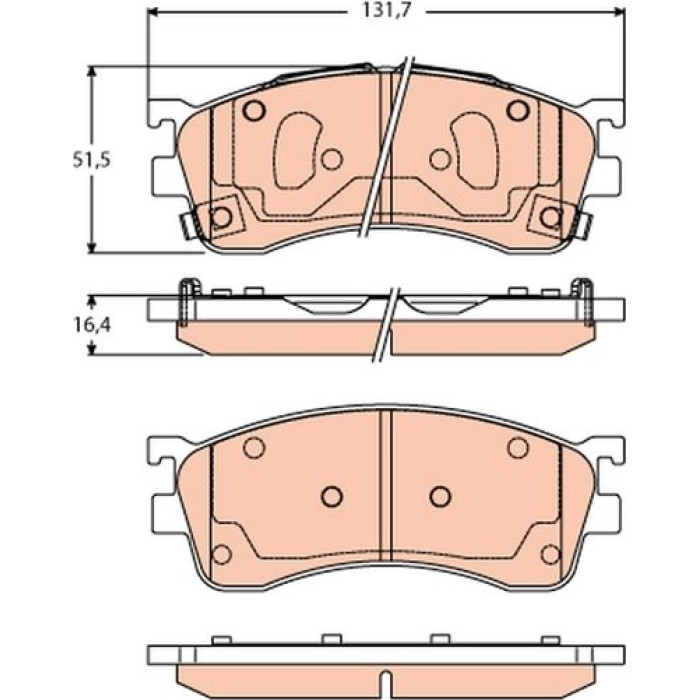 TRW GDB3304 Bremsbelagsatz, Scheibenbremse TRW GDB3304 Bremsbelagsatz, Scheibenbremse