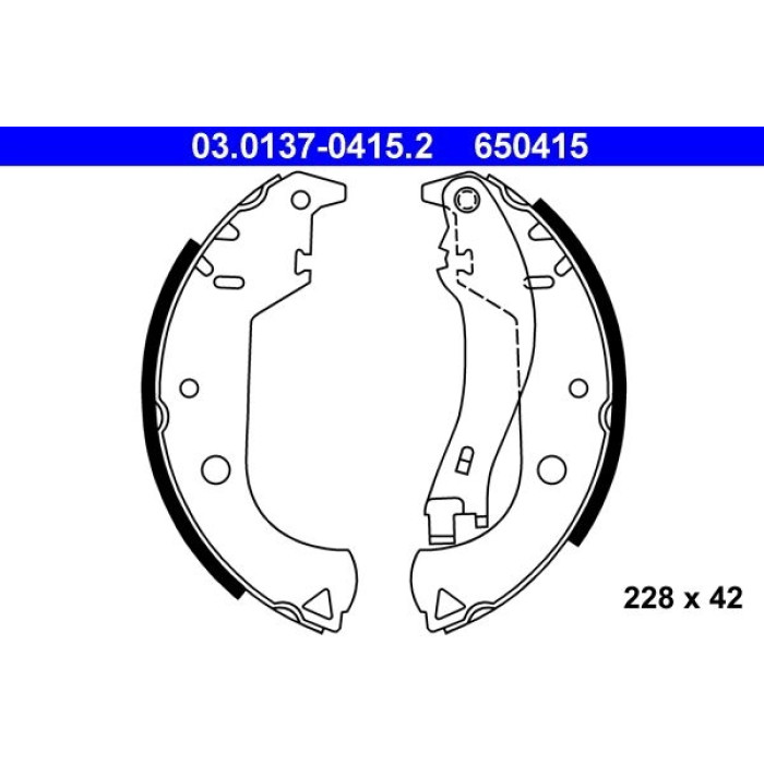 ATE 03.0137-0415.2 Bremsbackensatz ATE 03.0137-0415.2 Bremsbackensatz