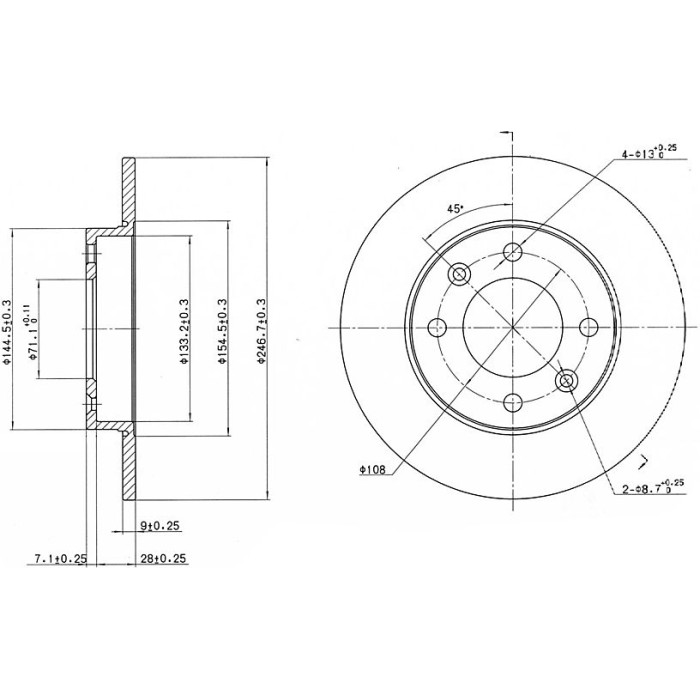 Metzger 6110094 Bremsscheibe