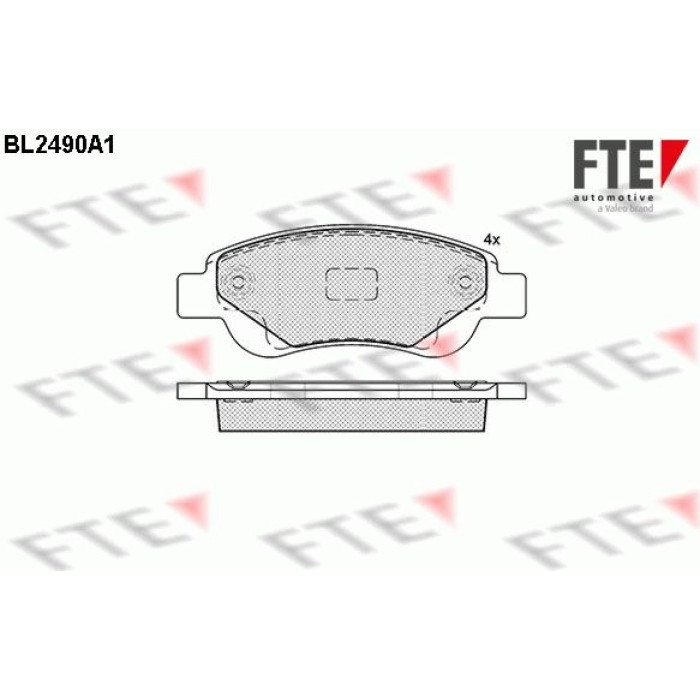 FTE 9010762 Bremsbelagsatz, Scheibenbremse
