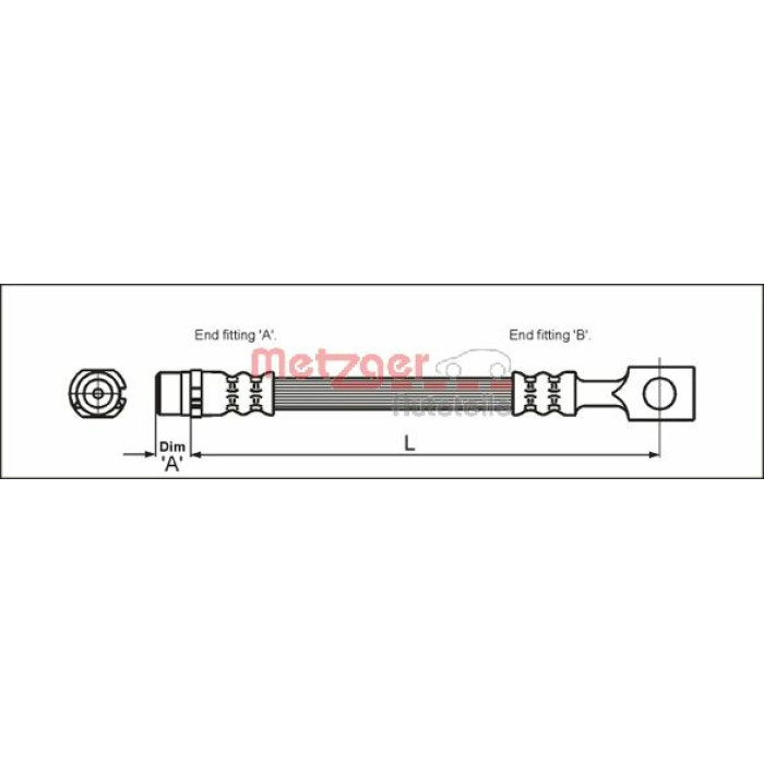 Metzger 4112818 Bremsschlauch