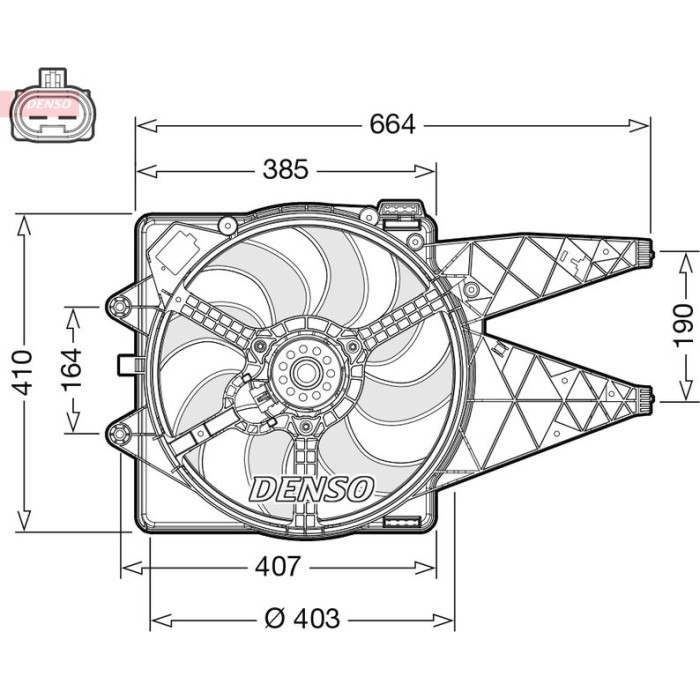 Denso DER09309 Lüfter, Motorkühlung