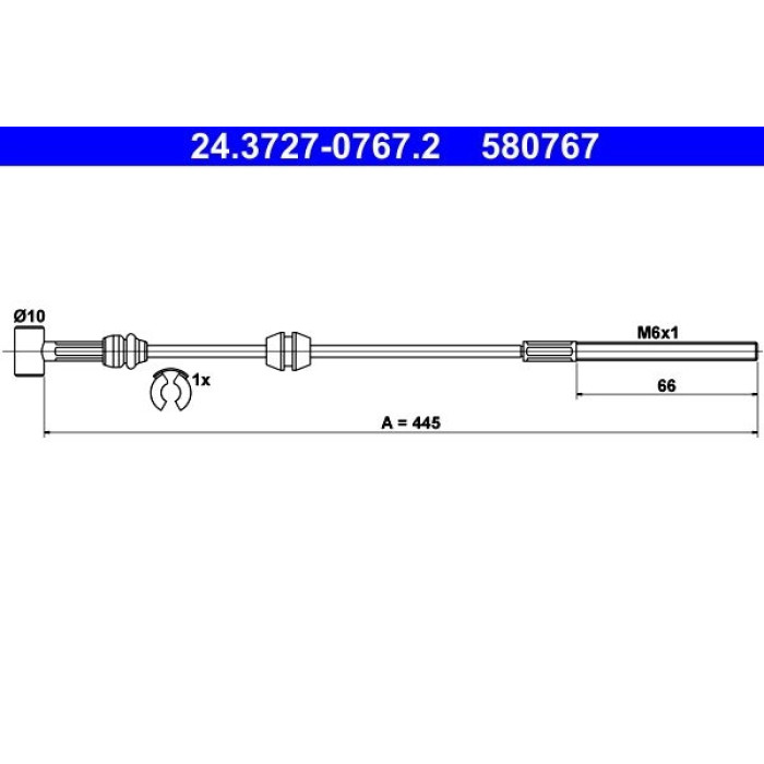 ATE 24.3727-0767.2 Seilzug, Feststellbremse ATE 24.3727-0767.2 Seilzug, Feststellbremse