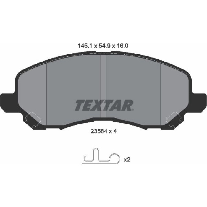 Textar 2358401 Bremsbelagsatz, Scheibenbremse Textar 2358401 Bremsbelagsatz, Scheibenbremse