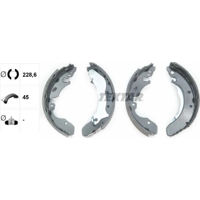 Textar 91049400 Bremsbackensatz Textar 91049400 Bremsbackensatz