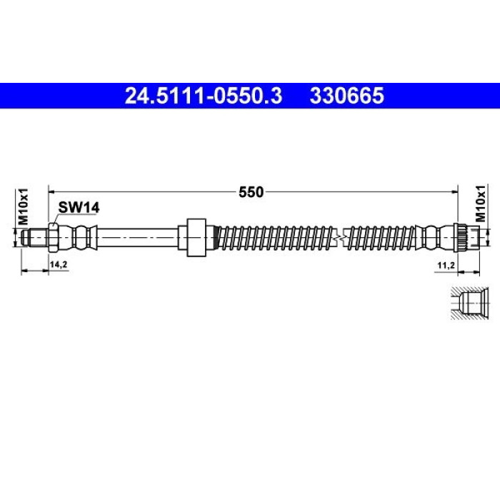 ATE 24.5111-0550.3 Bremsschlauch ATE 24.5111-0550.3 Bremsschlauch