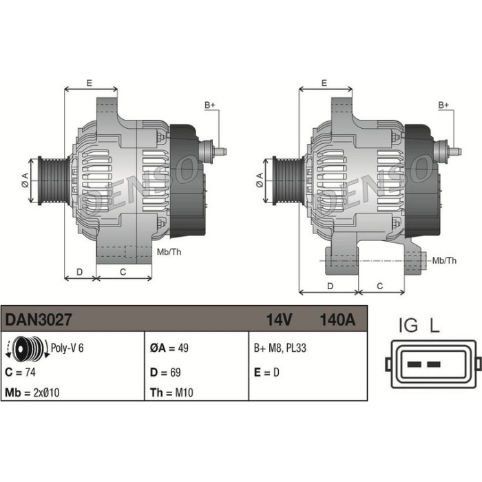 Denso DAN3027 Generator