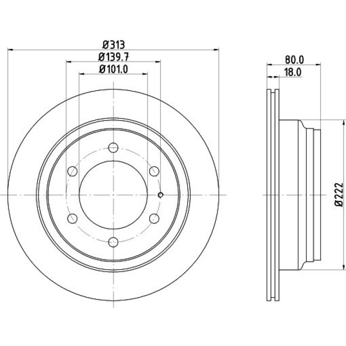 Hella 8DD 355 106-021 Bremsscheibe Hella 8DD 355 106-021 Bremsscheibe
