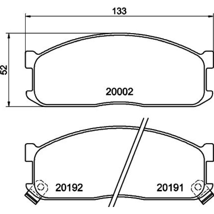 Hella 8DB 355 006-211 Bremsbelagsatz, Scheibenbremse Hella 8DB 355 006-211 Bremsbelagsatz, Scheibenbremse
