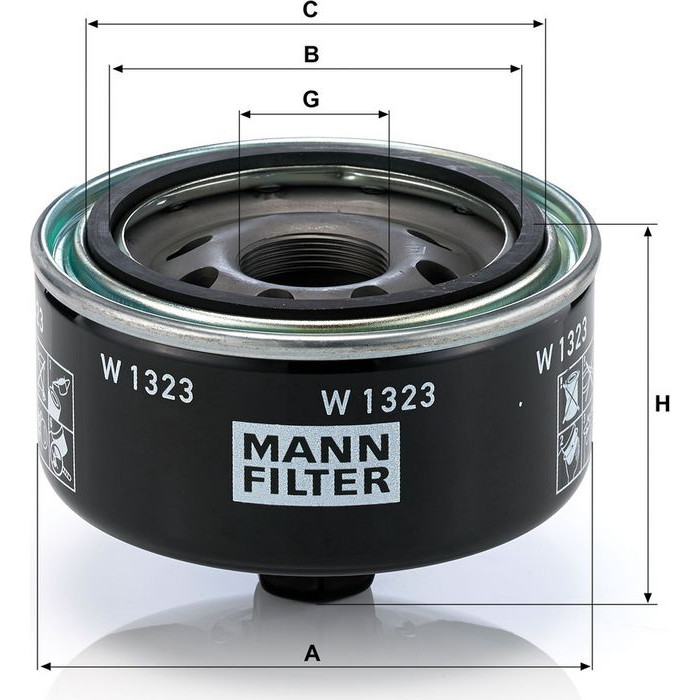 Mann-Filter W 1323 Ölfilter Mann-Filter W 1323 Ölfilter