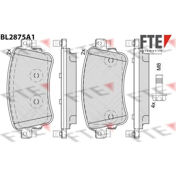FTE 9011115 Bremsbelagsatz, Scheibenbremse