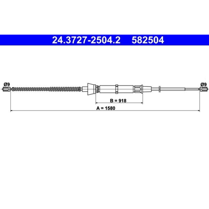 ATE 24.3727-2504.2 Seilzug, Feststellbremse ATE 24.3727-2504.2 Seilzug, Feststellbremse