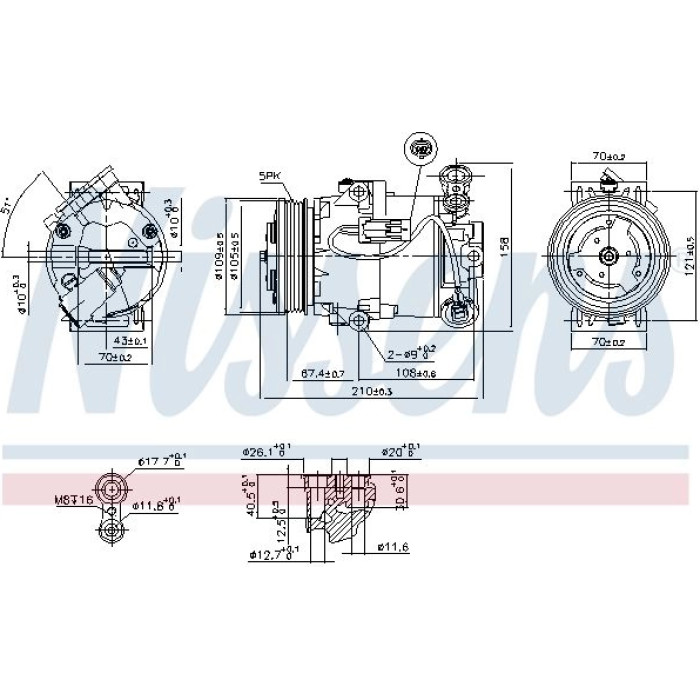 Nissens 89215 Kompressor, Klimaanlage FIRST FIT Nissens 89215 Kompressor, Klimaanlage FIRST FIT