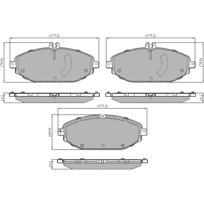 Metzger 1170963 Bremsbelagsatz, Scheibenbremse