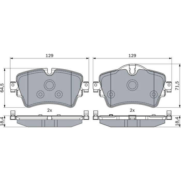 BOSCH 0 986 494 809 Bremsbelagsatz, Scheibenbremse BOSCH 0 986 494 809 Bremsbelagsatz, Scheibenbremse