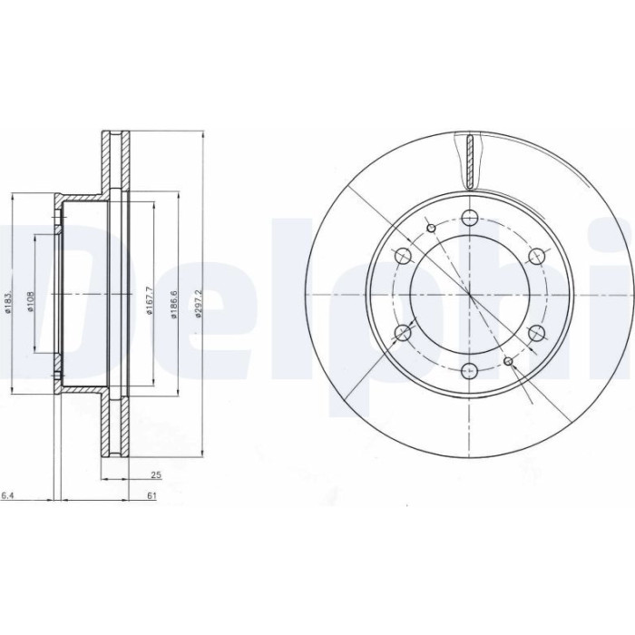 Delphi BG4211 Bremsscheibe Delphi BG4211 Bremsscheibe