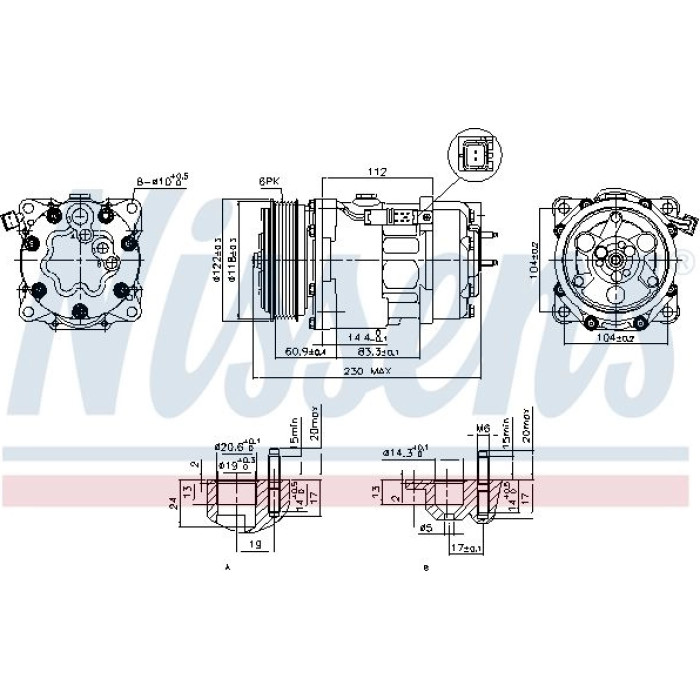 Nissens 89032 Kompressor, Klimaanlage FIRST FIT Nissens 89032 Kompressor, Klimaanlage FIRST FIT