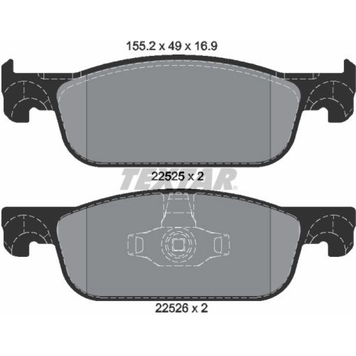 Textar 2252501 Bremsbelagsatz, Scheibenbremse Q+