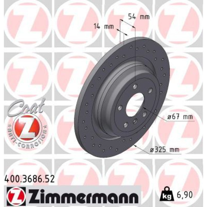 Zimmermann 400.3686.52 Bremsscheibe SPORT Z Zimmermann 400.3686.52 Bremsscheibe SPORT Z