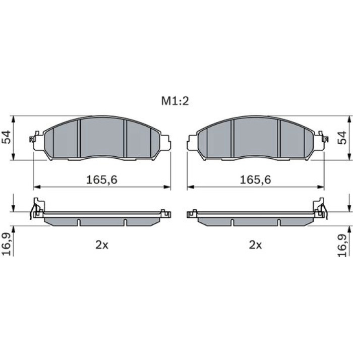BOSCH 0 986 424 837 Bremsbelagsatz, Scheibenbremse BOSCH 0 986 424 837 Bremsbelagsatz, Scheibenbremse