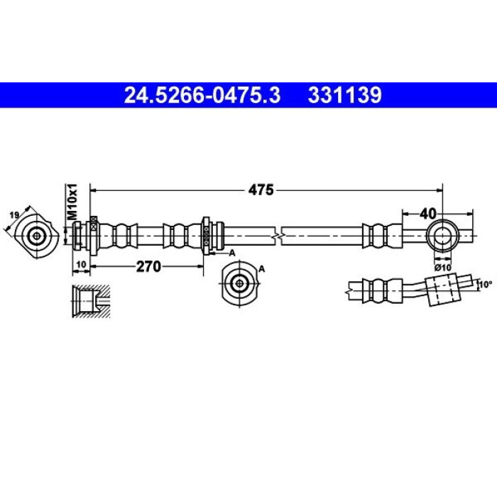 ATE 24.5266-0475.3 Bremsschlauch