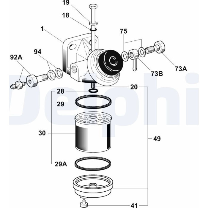 Delphi 6260B663B Kraftstofffilter